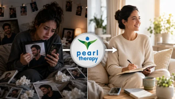 Pearl Therapy kişi bağımlılığı tedavisi ve terapisi ile duygusal bağımlılıktan kurtulma sürecini, bir kişiye takıntılı bağlılıktan güçlü, dengeli ve huzurlu yaşama dönüşümü gösteren Holistik Master Terapi görseli