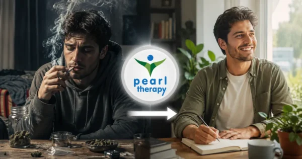 Pearl Therapy esrar bağımlılığı tedavisi ve terapisi ile esrardan kurtulma sürecini, marihuana bağımlılığından sağlıklı, huzurlu ve bağımsız yaşama dönüşümü gösteren Holistik Master Terapi görseli