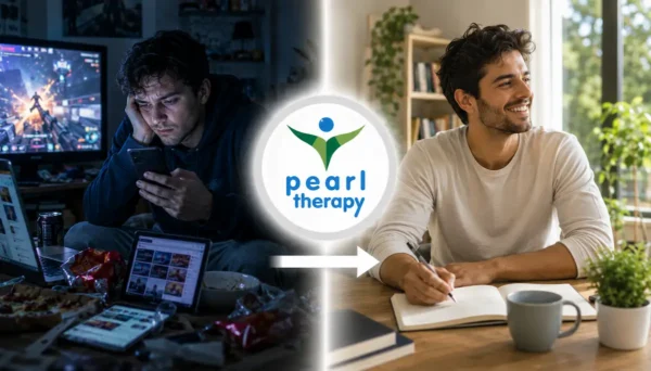 Pearl Therapy internet bağımlılığı tedavisi ve internet kullanım bozukluğu terapisi ile aşırı internet kullanımı, ekran bağımlılığı, sosyal medya bağımlılığı ve dijital bağımlılık sorunlarını geride bırakan kişi; Holistik Master Terapi, bilinçaltı terapisi, psikolojik destek, davranışsal terapi, doktor ve terapist eşliğinde online ve yüz yüze internet bağımlılığı tedavisi.