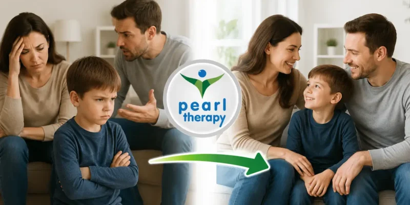 Pearl Therapy eşler arası sorunlar için terapi ve danışmanlık görseli; iletişim problemleri, tartışmalar, duygusal uzaklaşma, güven sorunu ve evlilik içi anlaşmazlıklar yaşayan bir çiftin profesyonel çift terapisi, evlilik danışmanlığı ve bütüncül ilişki desteğiyle daha huzurlu, dengeli ve güçlü bir ilişkiye geçişini göstermektedir