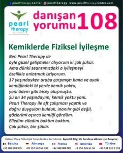 Pearl Therapy client feedback and session experience visual.